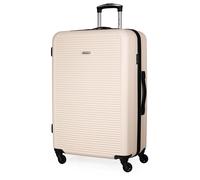 Pierre Cardin Hayley Ultra Strong ABS Luggage Hard Sided Travel Suitcase 4 Wheels in Cream | Size: Medium Pierre Cardin Cream Medium