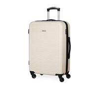 Pierre Cardin Hard Shell Suitcases - 4 Wheel Travel Luggage (Small, Medium & Large) in Cream Pierre Cardin Cream Medium