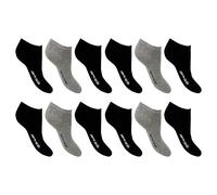 Pierre Cardin - Ladies Trainer Liner Sports Socks | 3 Pairs | U.K. Size 4-7 | Ladies Active Socks (UK, Numeric, 4, 7, Regular, Regular, Black/Grey - 12 Pack)