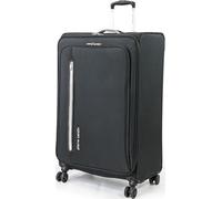 Pierre Cardin Large Suitcase 78cm, Check-in Durable Luggage Black & Grey