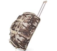 Pierre Cardin Lightweight Roller Holdall with Wheels - Durable Medium Duffle Bag Versatile Travel Holdall, Gym, Tool, Ice Skate and Cricket Bag | 78L Wheeled Duffel CL769 (Medium Camo 26")