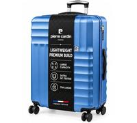 Pierre Cardin Luggage Medium Suitcase 26 Inch - 4 Wheeled Lightweight Blue | Hard Sided Travel 66cm Lightweight Suitcases TSA Locks | Dual Spinner Wheels | Hold Check In Case CL898 Bright Pink