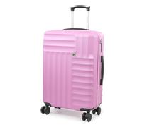 PIERRE CARDIN Medium Suitcase 26 Inch | Hard Sided | Travel Lightweight Luggage TSA Locks | 4 Dual Spinner Wheels | Hold Check in Case CL898 (Fondant Pink, Medium)