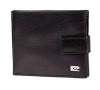 Pierre Cardin Mens Black Genuine Leather Wallet - Pebble Grain with RFID Blocking | Sturdy, Distinct, Durable Bi-Fold Gents Wallets (Black)