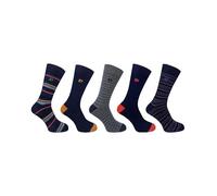 Pierre Cardin Men's Navy Stripe Design socks | 5 Pairs | U.K. Size 7-11
