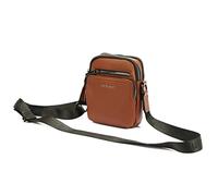 Pierre Cardin Men's Sachet Made from 100% Natural Leather Adjustable Strap 140 cm Front Pocket for Wallet Phone Documents Modern Design Comfortable Colour Brown