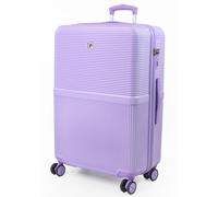 Pierre Cardin Monaco Large Hold Suitcase - TSA 8-Wheel Checked Travel Luggage (M/L) in Purple | Size: Medium Pierre Cardin Purple Medium