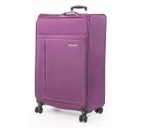 Pierre Cardin Soft Shell Wheeled Hold Suitcase Lightweight Long Haul Travel Luggage in Purple | Size: Medium Pierre Cardin Purple Medium