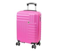 Pierre Cardin Soleil 21 Inch Suitcase - Hard Sided Travel Luggage with 8 Spinner 360 Degree Wheels | TSA Locks and Telescopic Handle | Weight 2.61kg Height 56cm CL898 (Small, Bright Pink)