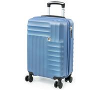 Pierre Cardin Cabin Carry On Suitcase - Hard Sided Travel Luggage with 8 Spinner Wheels Push or Pull | TSA Combination Locks Extended Telescopic Handle (Elemental Blue, Small)