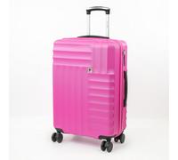Pierre Cardin Soleil Medium Bright Pink Hard Shell Suitcase - 8 Wheels And Tsa Lock