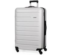Pierre Cardin Voyager Hard Shell Lightweight Luggage 4 Wheel Durable Travel Suitcase in Light Grey | Size: Medium Pierre Cardin Light Grey Medium