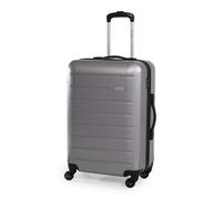 Voyager Hard Shell Lightweight Luggage 4 Wheel Durable Travel Suitcase Pierre Cardin Charcoal Medium