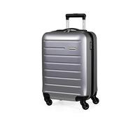 Pierre Cardin Voyager Hard Suitcase - Travel Luggage with 4 Spinner Wheels | Telescopic Drag Handle | Hard-Sided Shell Suitcases CL893 (Charcoal Grey, S)