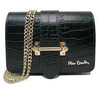 PIERRE CARDIN Women's Bag, Genuine Leather, Small Leather, Shoulder Bag, Multifunction, Elegant, Women's Bag, Shoulder Bag, Multi-Function, Women's Bags, Forest Green