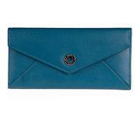 Pierre Cardin Women's Genuine Leather Envelope Purse - Nappa x17 Card Slots Soft, Smooth, Durable & Crease Proof Ladies Wallet (Dark Blue)