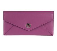 Pierre Cardin Women's Genuine Leather Envelope Purse - Nappa x17 Card Slots Soft, Smooth, Durable & Crease Proof Ladies Wallet (Purple)