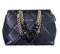 Pierre Cardin Women's PU Leather Handbag Medium Large Shoulder Bag Multifunction Leather Handbag Women Shopper PU Leather Large, Black/White, mittelgroß