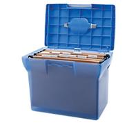Pierre Henry Filing Box A4 20 Files Plastic Blue