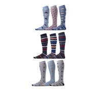 Pierre Henry Socks Men's Over The Calf Dress Socks, Happy Hour, 38-44 (Pack of 9)