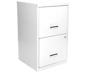 Pierre Henry Steel Filing Cabinet with 2 Lockable Drawers Maxi 400 x 400 x 660 mm White