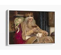Pierre Jean van der Ouderaa, The King of Thule Canvas Floater Frame Print Picture Art - White Frame 24 inch wide x 16 inch high