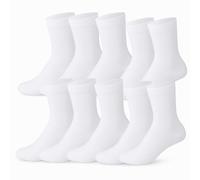Pierre Klein 12 Pairs Men’s White Cotton Crew Socks - Everyday Comfort Fit | Breathable, Soft & Durable | UK 6-11 | Multipurpose Dress & Casual Wear