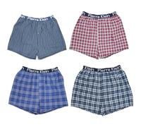 Pierre Klein Men's 2 Pack (4 Pairs) Boxer Shorts | Gift Box Set | Woven Boxer Shorts with Elastic Waistband | Medium - 2XL | Assorted Colours