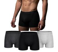 Pierre Klein Mens Cotton Boxer Shorts 3 Pack - 95% Cotton Stretch Trunks, Breathable Mens Underwear, Soft No Roll Waistband, 4 Way Stretch, Everyday Boxers Essential
