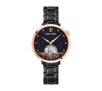Pierre Lannier Australe Women's Watch Grey Black Dial Grey Steel Strap 14 mm, Black, One Size, Bracelet