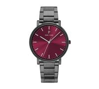 Pierre Lannier Essential Grey Men's Watch Bordeaux Dial Grey Steel Band 20 mm