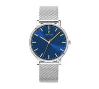 Pierre Lannier Essential Watch - Blue Dial - Silver Milanese Mesh