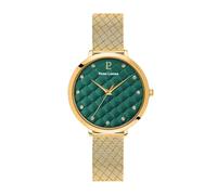Pierre Lannier Grace Gold Ladies' Watch Green Dial Gold Milanese Steel Bracelet 14 mm, Green, One Size