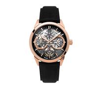 Pierre Lannier Monarck Watch - Automatic - Skeleton - Black Leather