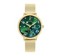 Pierre Lannier Tallia Watch - Green and Gold Flower Dial