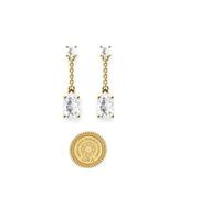 Pierre Lorren Solid 18kt Yellow Gold 2ct Diamond Earrings for her 7x10mm Diamond Jewelry 2 carat Pear Shaped Diamod Solitaire Drop Earrings Anniversary Birthday wife Handmade Jewellery GRA Certified