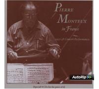 Pierre Monteux in France With the National Orchestra 1952- 1958:Beethoven 2,7,8,9, Stravinsky :Petrushka,The Rite of Spring,Debussy: 3 Images, Jeux, Prokofiev:symphony no. 1, Hindemith: Nobilissima visione, Ravel: Sheberazade, Respighi; Pines of Rome, Strauss: Tod und Verklarung, Franck: symphony in D, Elgar: Enigma, Tchaikovsky: symphony no. 5 etc- 8CD Box Set - Muisc & Arts / 2006 Rare Edition