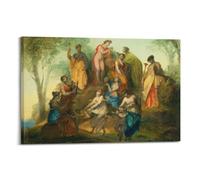 Pierre Paul Prud'hon，Apollo And The Nine Muses On Mount Parnassus Canvas Print Wall Decor 24x36inch(60x90cm)