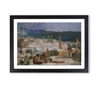 Pierre Puvis de Chanes Gr olony Framed Print | A2 Black Framed Wall Art | Ready to Hang | Modern Nature Picture | Living Room Bedroom Lounge Office