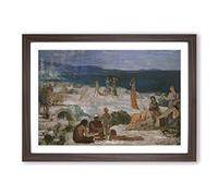 Pierre Puvis de Chanes Gr olony Framed Print | A2 Walnut Framed Wall Art | Ready to Hang | Modern Nature Picture | Living Room Bedroom Lounge Office
