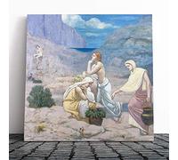 Pierre Puvis de Chanes The Group Canvas Print | Gallery Wrapped 30mm Frame Wall Art | 20x20 inches | Ready to Hang | Contemporary Picture | Living Room Bedroom Lounge Office