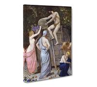 Pierre Puvis De Chanes The Wine Press Canvas Print | Gallery Wrapped 30mm Frame Wall Art | 30x20 inches | Ready to Hang | Classic Still Life Picture | Living Room Bedroom Lounge Office