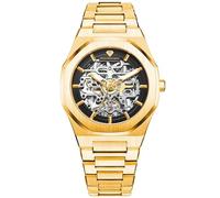 Pierre Richardson Men’s Luxury Watch PR5721 - Silver Stainless Steel Automatic Skeleton , 41mm, 5ATM Water Resistant, Scratch-Resistant Sapphire Crystal Glass, Elegant Dress Watch for Men, Reloj para