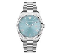 PIERRE RICHARDSON Men’s Luxury Watch PR9841 - Silver Stainless Steel Quartz Watch, 41mm, 5ATM Water Resistant, Scratch-Resistant Mineral Glass, Elegant Dress Watch for Men, Reloj para Hombres, Black