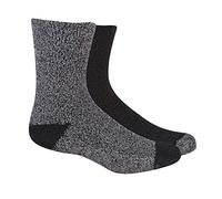 PIERRE ROCHE Mens Cosy Plain Socks 2 Pack Grippers Winter Warm Soft Size 6-11