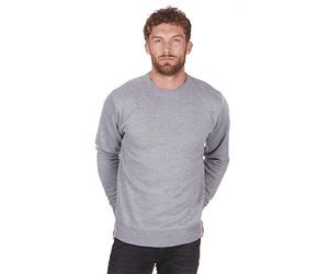 Pierre Roche Men's Long Sleeve Crew Neck Jumper Sweater Pull Over Sizes M-2XL Grey