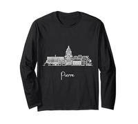 Pierre South Dakota Skyline US Travel Souvenirs Cityscape Long Sleeve T-Shirt