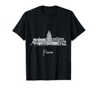 Pierre South Dakota Skyline US Travel Souvenirs Cityscape T-Shirt