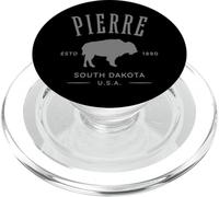 Pierre South Dakota USA Bison Design Souvenir PopSockets PopGrip for MagSafe