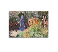PierrePainter's ArtworkAuguste Renoir Painter's Artwork Woman with A Green Parasol in The Garden Posters Canvas Wall Art Scroll Picture Print Living Room Walls Decor Homes 16x24inch(40x60cm)
